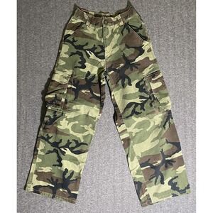 Camouflage Pants Men's Green Straight Legs Size 30